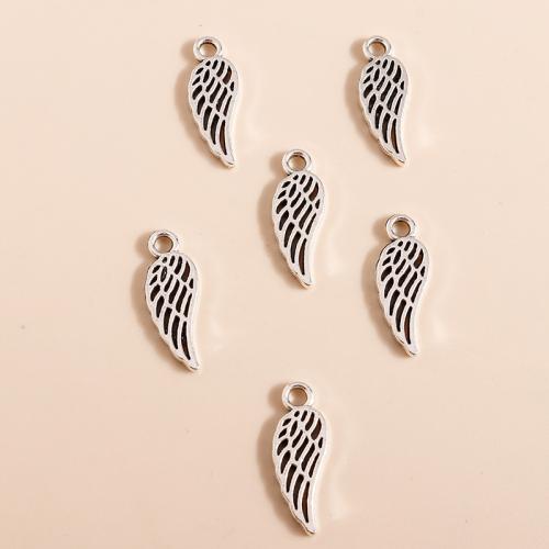 Wing Shaped Tibetan Style Pendants, plated, DIY, 50PCs/Bag, Sold By Bag