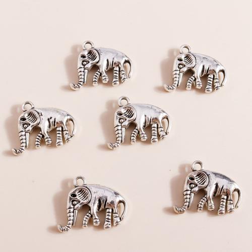 Tibetan Style Animal Pendants, Elephant, plated, DIY, 10PCs/Bag, Sold By Bag