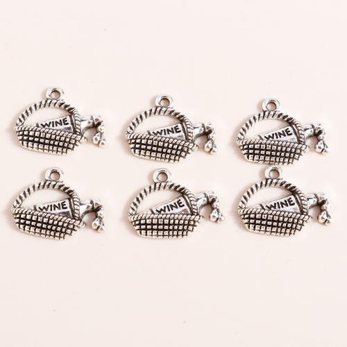 Pendentifs en alliage de zinc, panier, Placage, DIY, 20PC/sac, Vendu par sac