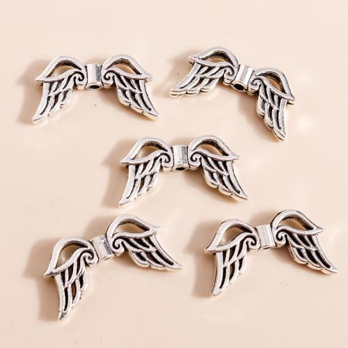 Tibetan Style Jewelry Beads, Wing Shape, plated, DIY, 20PCs/Bag, Sold By Bag