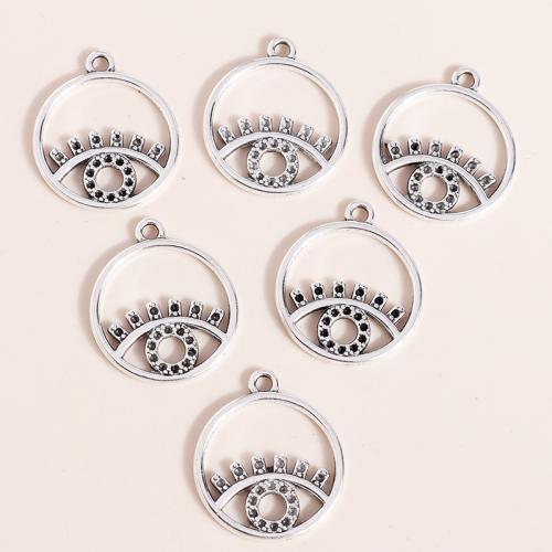 Pendentifs en alliage de zinc, Rond, Placage, DIY, 20PC/sac, Vendu par sac