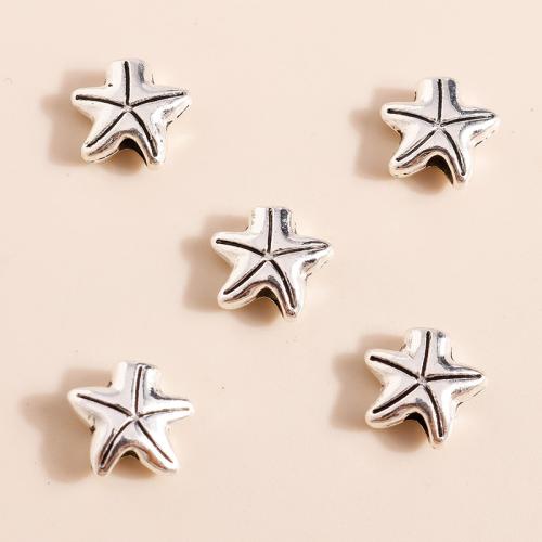 Tibetan Style Animal Beads, Starfish, plated, DIY, 50PCs/Bag, Sold By Bag