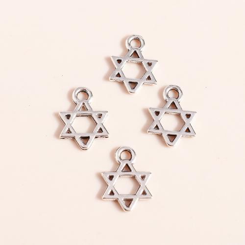 Tibetan Style Pendants, Hexagram, plated, DIY, 100PCs/Bag, Sold By Bag