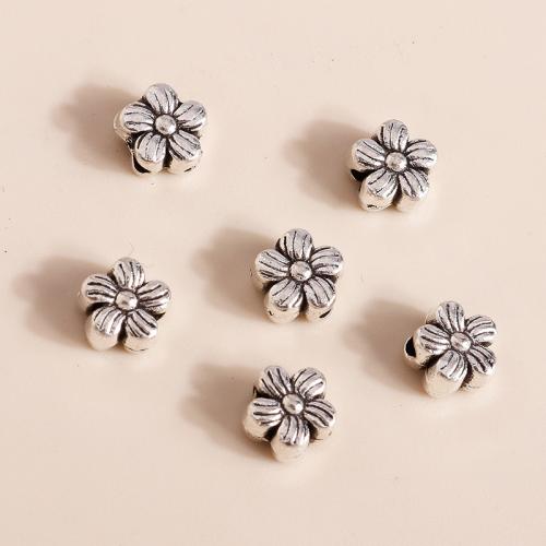 Tibetan Style Flower Beads, plated, DIY, 50PCs/Bag, Sold By Bag