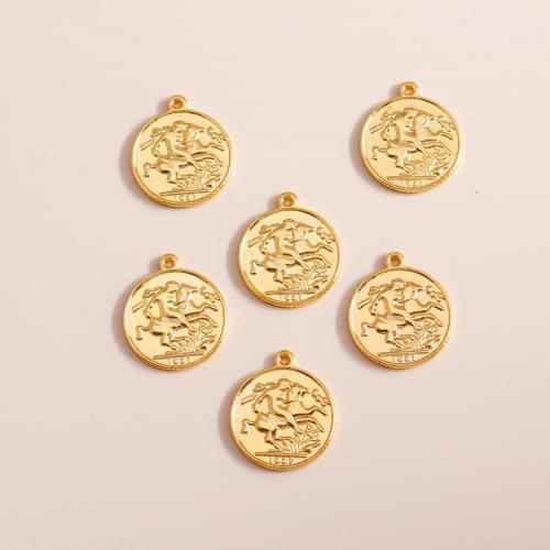 Tibetan Style Pendants, Round, plated, DIY, 10PCs/Bag, Sold By Bag