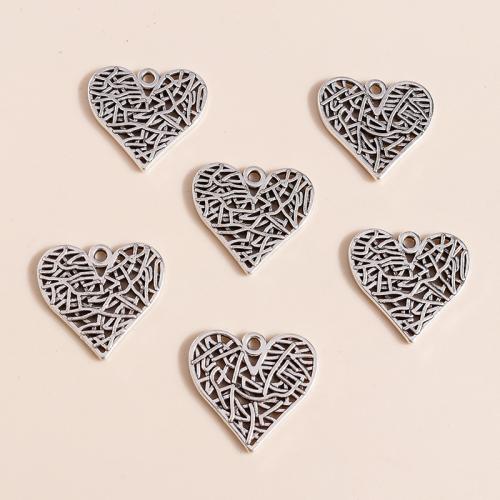 Tibetan Style Heart Pendants, plated, DIY, 20PCs/Bag, Sold By Bag