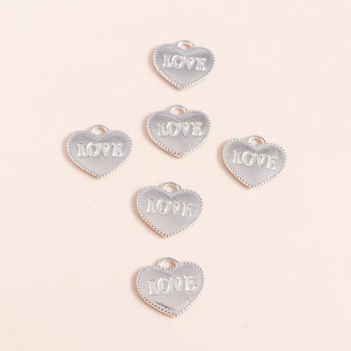 Pendentifs coeur en alliage de zinc, Placage, DIY, 30PC/sac, Vendu par sac