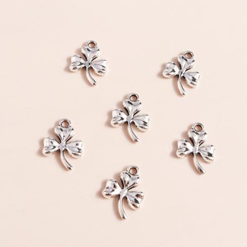 En alliage de zinc Trèfle Pendentif, Trois Clover Leaf, Placage, DIY, 30PC/sac, Vendu par sac