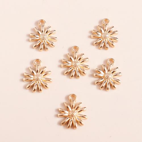 Tibetan Style Flower Pendants, Chrysamthemum, plated, DIY, 50PCs/Bag, Sold By Bag