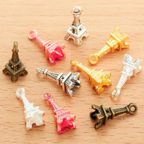 Tibetan Style Pendants, Tower, plated, DIY, more colors for choice, 17x7mm, 100PCs/Bag, Sold By Bag