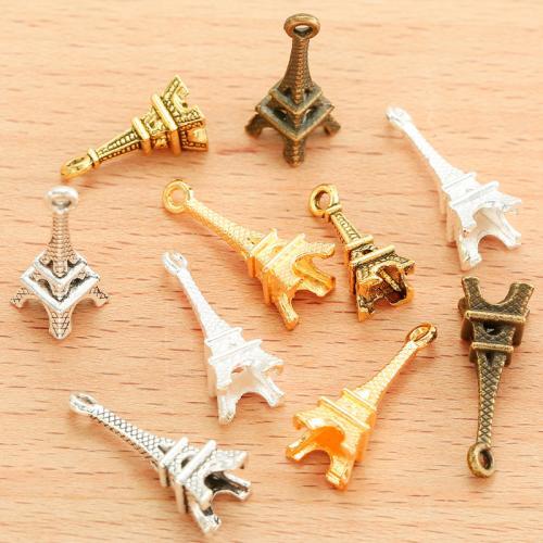 Tibetan Style Pendants, Tower, plated, DIY, more colors for choice, 23x9mm, 100PCs/Bag, Sold By Bag