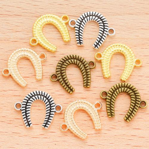 Tibetan Style Connector, Horseshoes, plated, DIY & 1/1 loop, more colors for choice, 17x13mm, 100PCs/Bag, Sold By Bag