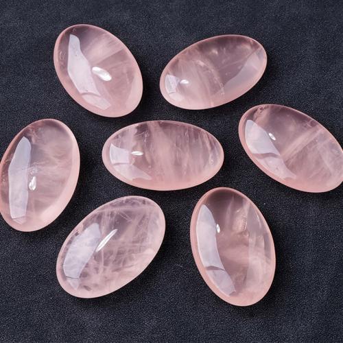 Rose Quartz Decoration, Oval, 35x55mm, Sold By PC