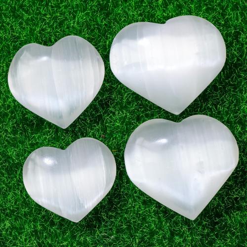 Gypsum Stone Decoration, Heart, different size for choice, white, Sold By PC