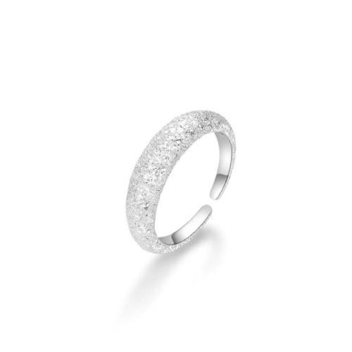 Argent sterling 925 Cuff Bague, styles différents pour le choix & pour femme & givré, Taille:6-8, Vendu par PC