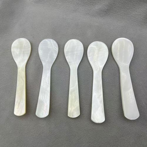 Shell Spoon, different size for choice, white, Sold By PC