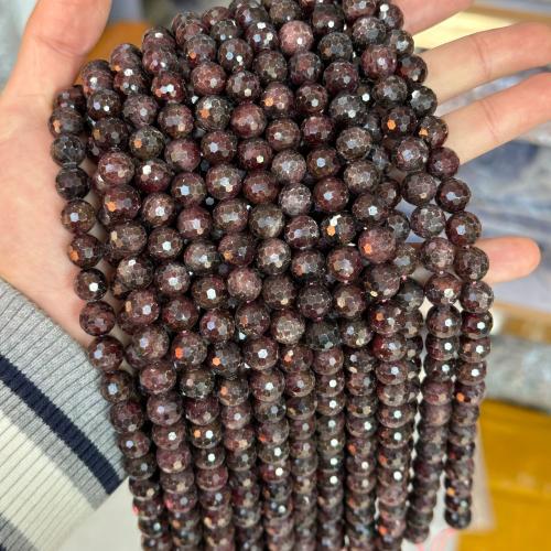 Natural Garnet Beads, DIY & different size for choice & faceted, dark red, Sold Per Approx 38 cm Strand