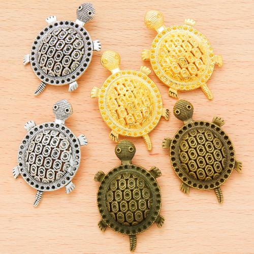 Pendentifs animaux en alliage de zinc, tortue, Placage, DIY, plus de couleurs à choisir, 52x31mm, 100PC/sac, Vendu par sac