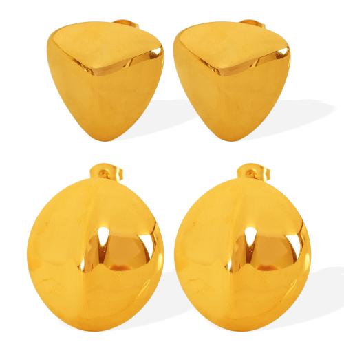 Pendientes de Acero Inoxidable, acero inoxidable 304, chapado, Joyería & diferentes estilos para la opción & para mujer, más colores para la opción, Vendido por Par