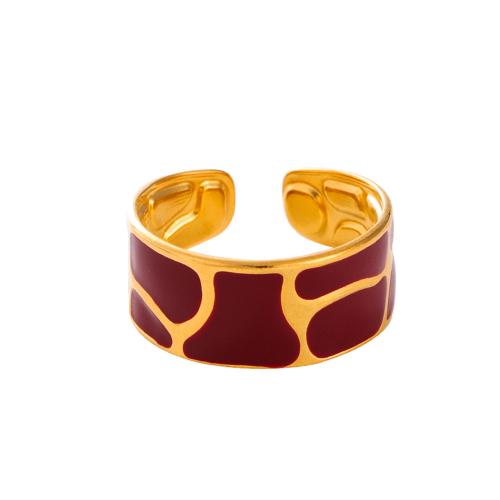 Anillo de dedo del esmalte de acero inoxidable, acero inoxidable 304, chapado, Joyería & para mujer, más colores para la opción, Vendido por UD