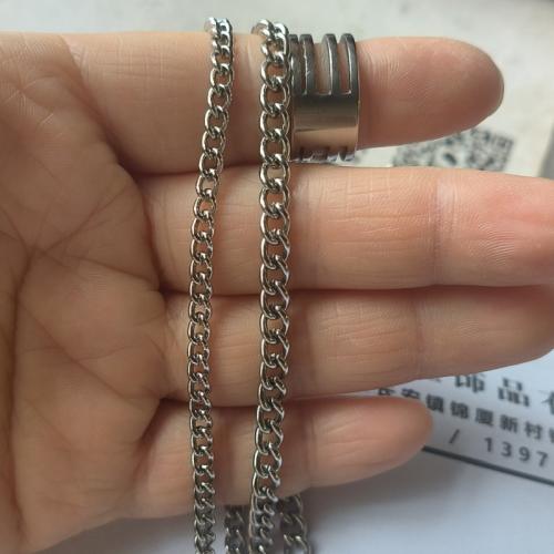 Stainless Steel Oval Chain, 304 Stainless Steel, DIY & different size for choice, original color, 100m/Lot, Sold By Lot