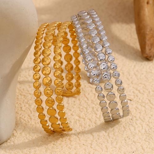 304 Stainless Steel Cuff Bangle, plated, fashion jewelry & for woman & hollow, more colors for choice, Sold By PC