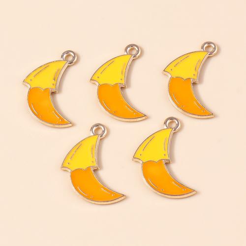 Tibetan Style Enamel Pendants, Banana, plated, Halloween Design & DIY, 10PCs/Bag, Sold By Bag