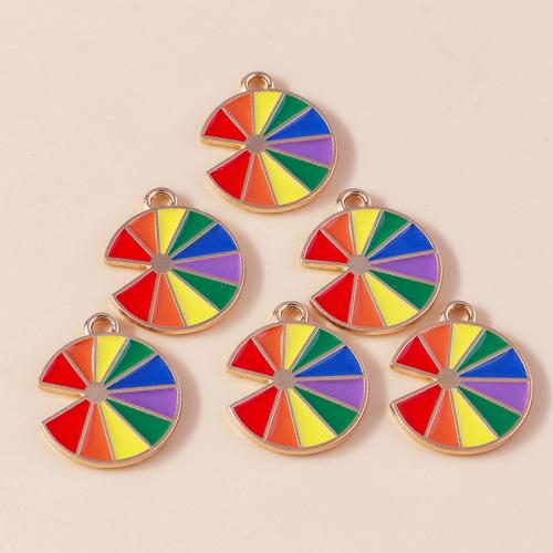 Tibetan Style Enamel Pendants, plated, DIY, 10PCs/Bag, Sold By Bag