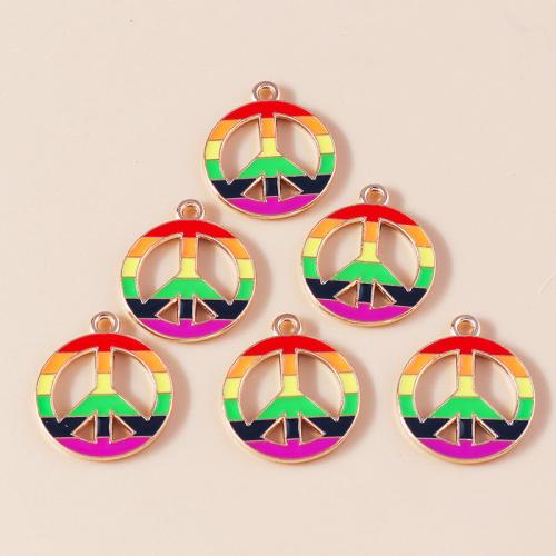 Tibetan Style Enamel Pendants, plated, DIY, 10PCs/Bag, Sold By Bag