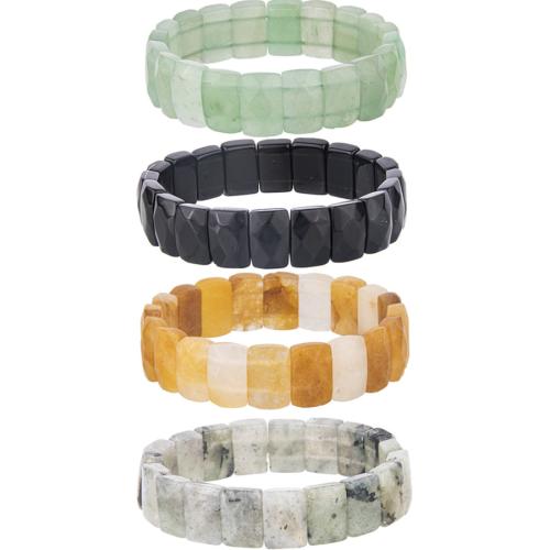 Gemstone Bracelets, Natural Stone, fashion jewelry & different materials for choice, more colors for choice, wide:15-18mm,thickness:6mm,long:18-20cm, Sold By PC