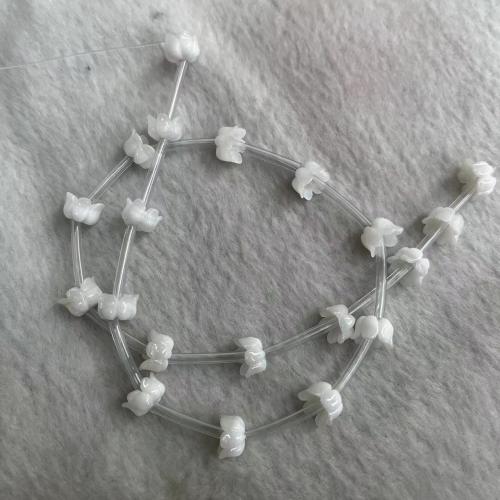 Natural Seashell Beads, Shell, Flower, DIY & different size for choice, white, Sold By PC