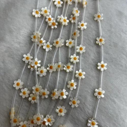 White Lip Shell Beads, Flower, DIY & different size for choice & enamel, Sold By PC