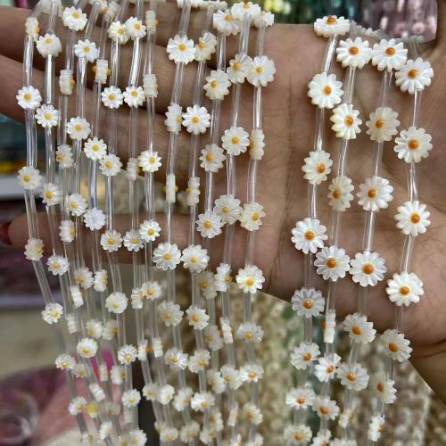 White Lip Shell Beads, Daisy, DIY & different size for choice & enamel, Sold By PC