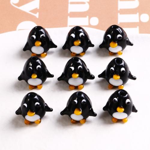 Animal Lampwork Beads, Penguin, DIY, 13x14mm, Sold By PC