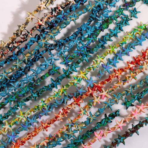 turquoise Beads, Starfish, dyed & DIY, more colors for choice, 13x14mm, 36PCs/Strand, Sold By Strand