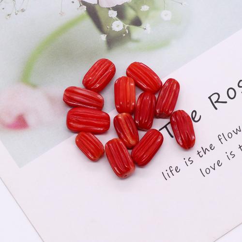 Synthetic Coral Beads, DIY, red, about:6-13mm, Sold By PC