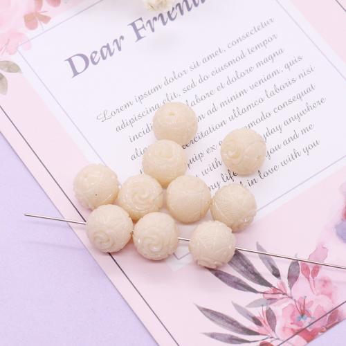 Synthetic Coral Beads, DIY, white, 10mm, Sold By PC