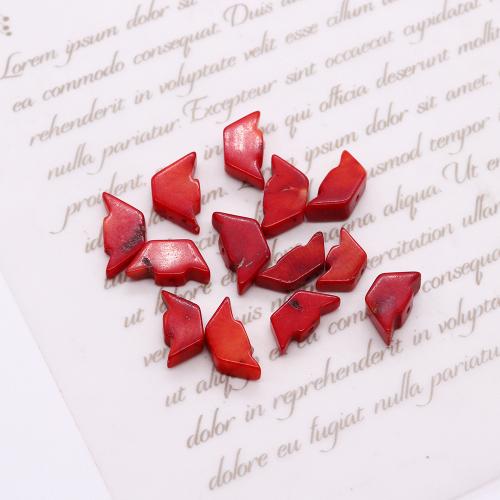 Synthetic Coral Beads, Ingot, DIY, red, about:5-15mm, Sold By PC