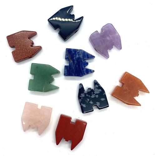 Gemstone Jewelry Beads, Natural Stone, Castle, DIY & different materials for choice, more colors for choice, 20x22mm, Sold By PC