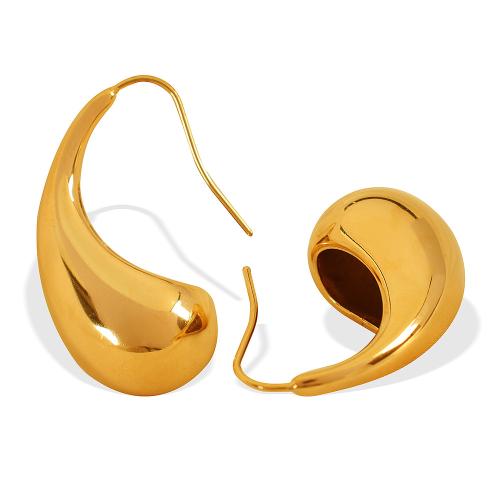 Acero inoxidable gota pendiente, acero inoxidable 304, 18K chapado en oro, Joyería & diferentes estilos para la opción & para mujer, Vendido por Par