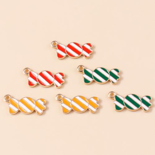 Tibetan Style Enamel Pendants, Candy, plated, DIY, more colors for choice, 10PCs/Bag, Sold By Bag