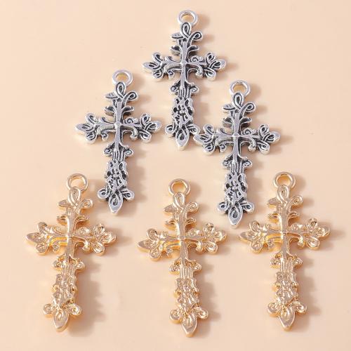 Pendentifs croix en alliage de zinc  , Placage, DIY, plus de couleurs à choisir, 10PC/sac, Vendu par sac