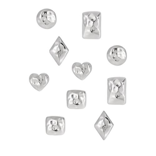 Argent sterling 925 boucle d oreille dormeuse, Plaqué de platine, styles différents pour le choix & pour femme, Vendu par paire