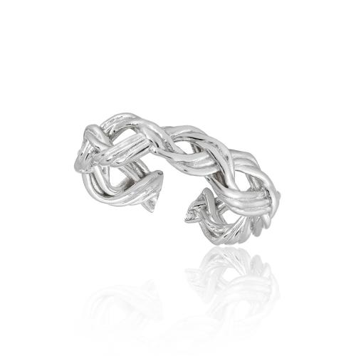 925 Sterling Silver Cuff Finger Ring, for woman & hollow, more colors for choice, US Ring Size:7.5, Sold By PC