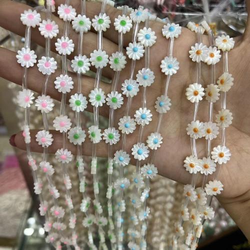 White Lip Shell Beads, Flower, DIY & different size for choice & enamel, more colors for choice, Sold By PC