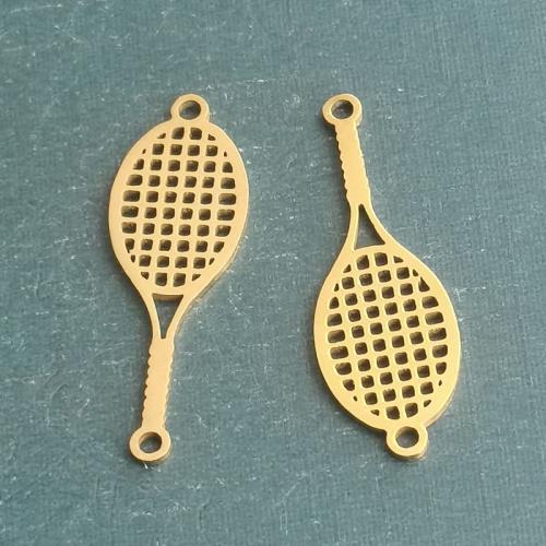 Edelstahl Schmuckverbinder, 304 Edelstahl, Tennisschläger, DIY & 1/1-Schleife, keine, 10x28x1.20mm, 10PCs/Tasche, verkauft von Tasche