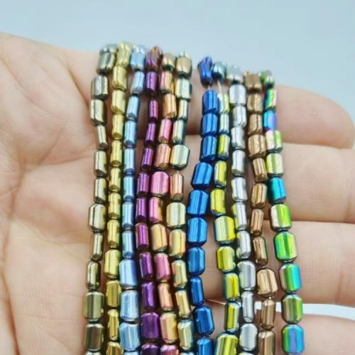 Non Magnetic Hematite Beads, DIY, more colors for choice, 4x6mm, Approx 68PCs/Strand, Sold By Strand