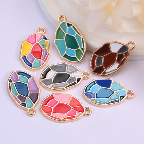 Tibetan Style Enamel Pendants, gold color plated, DIY, more colors for choice, nickel, lead & cadmium free, 17x29mm, 10PCs/Bag, Sold By Bag