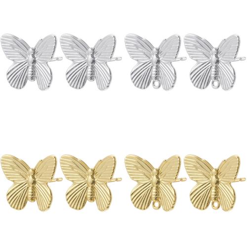 Brass Stud Earring, Butterfly, plated, fashion jewelry & different styles for choice & for woman, more colors for choice, Sold By Pair