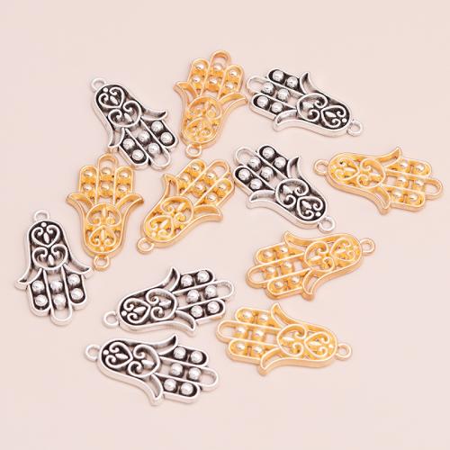 Tibetan Style main pendentifs, alliage de zinc, Placage, DIY, plus de couleurs à choisir, 10PC/sac, Vendu par sac